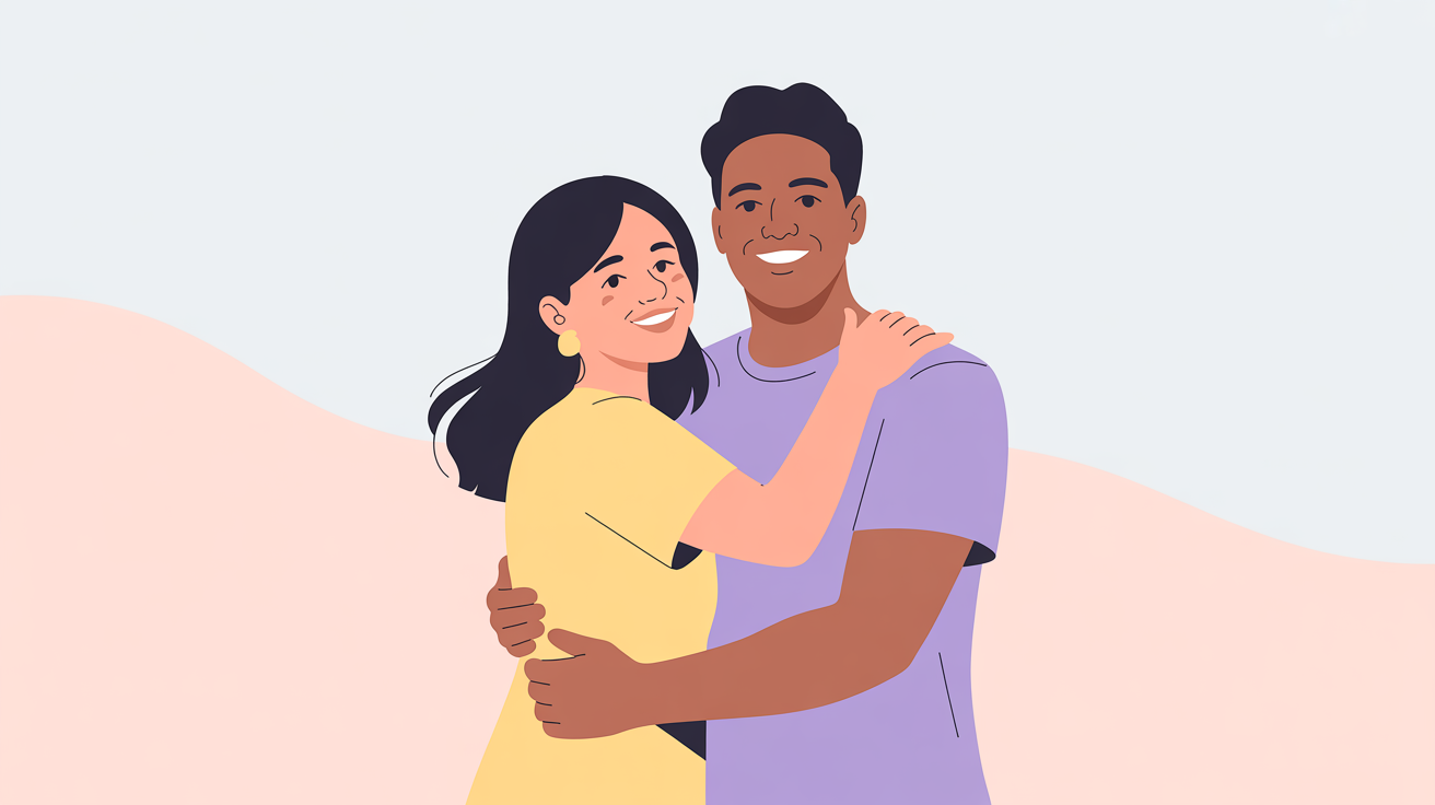 Love Languages - diverse couple expressing love in multiple ways